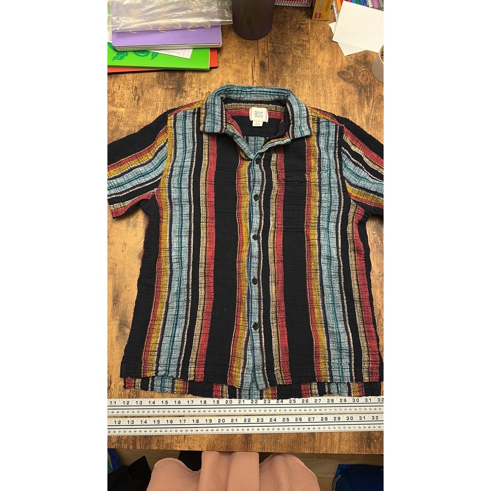 BDG Urban Outfitters Vertical Stripe Seersucker Button-Down Shirt